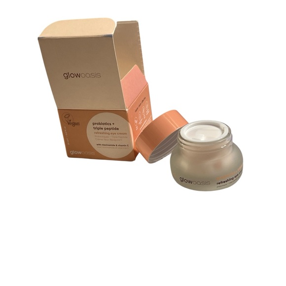 New in Box Glowoasis Probiotics + Triple Peptide Refreshing Vegan Eye Cream - Picture 2 of 4